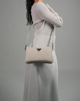 GLAND | Sac bandoulière perle/argent