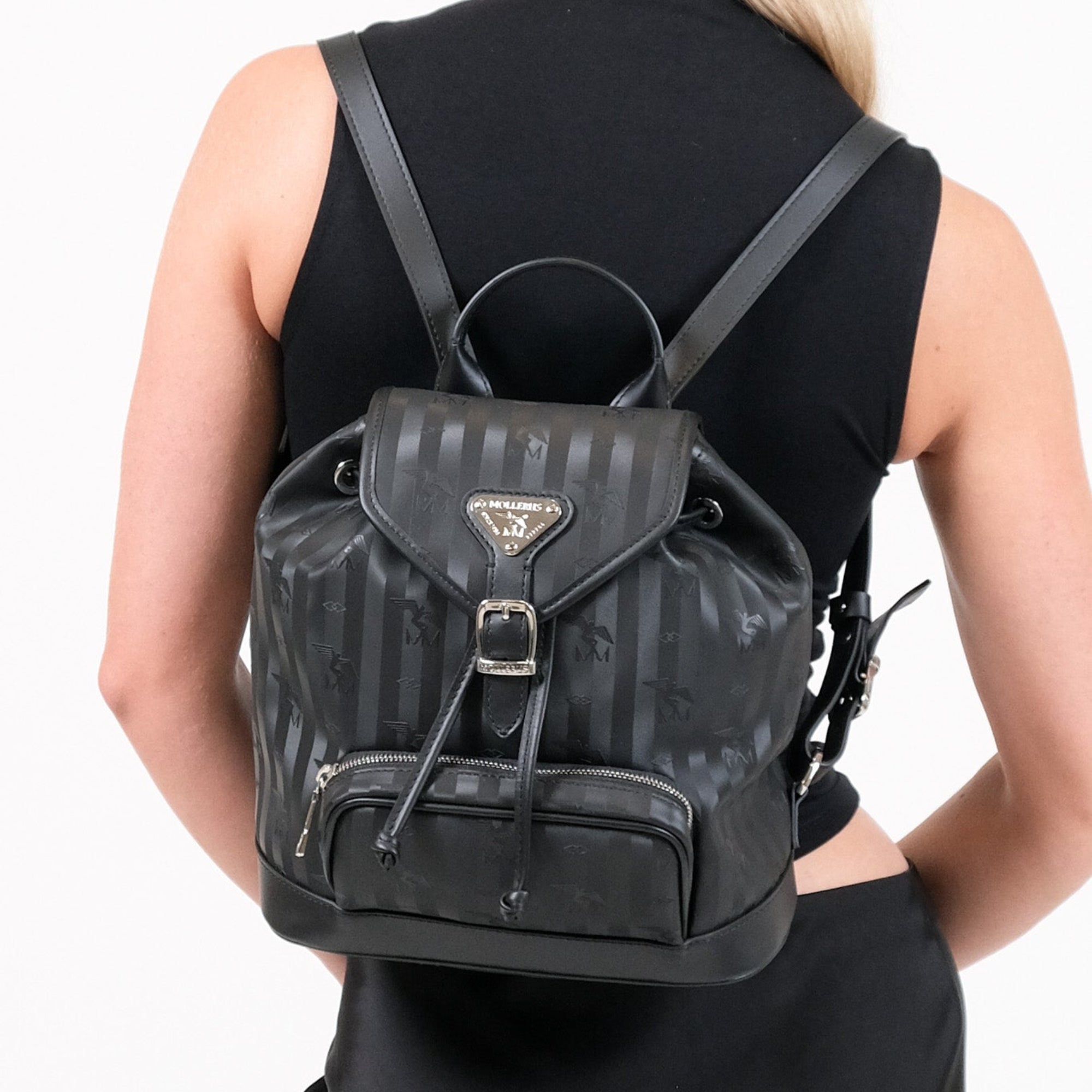 BRUGG | Rucksack classic schwarz/silber - onbody