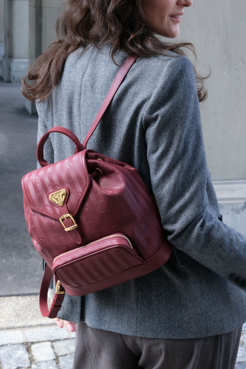 BRUGG | Rucksack antik rot/gold