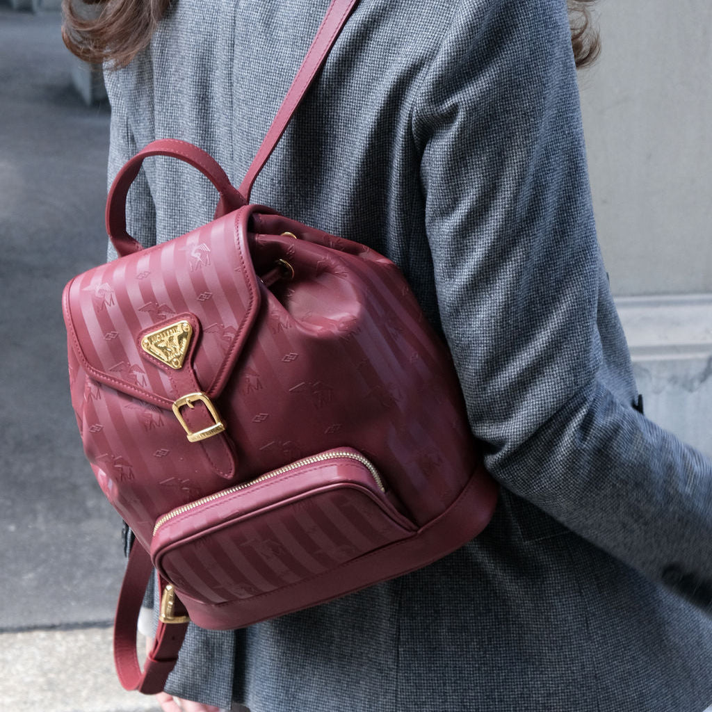BRUGG | Handtasche antique rot/gold - FRONTAL
