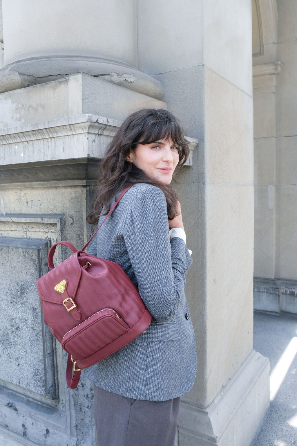 BRUGG | Rucksack antik rot/gold