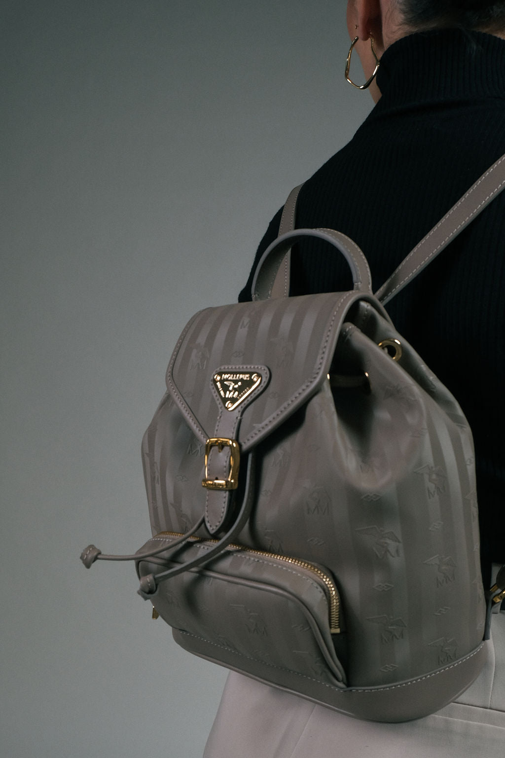 BRUGG | Rucksack taupe/gold