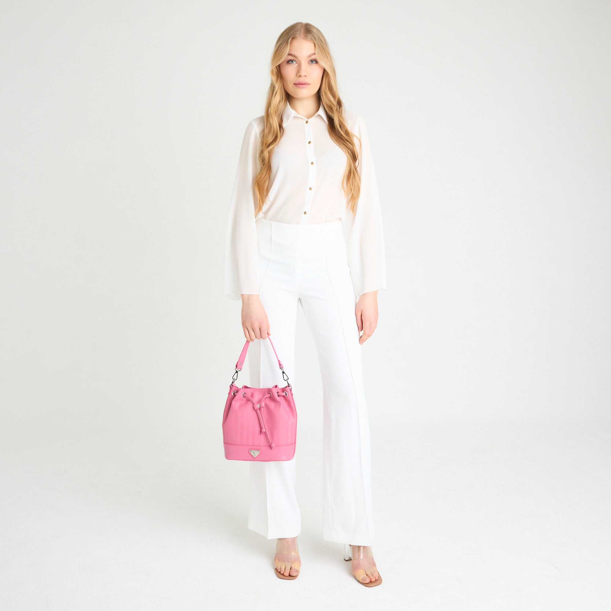 SION | Beuteltasche bubble pink/silber - full body