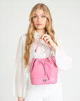 SION | Beuteltasche bubble pink/silber - on body