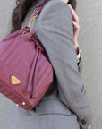 SION | Beuteltasche antik rot/gold