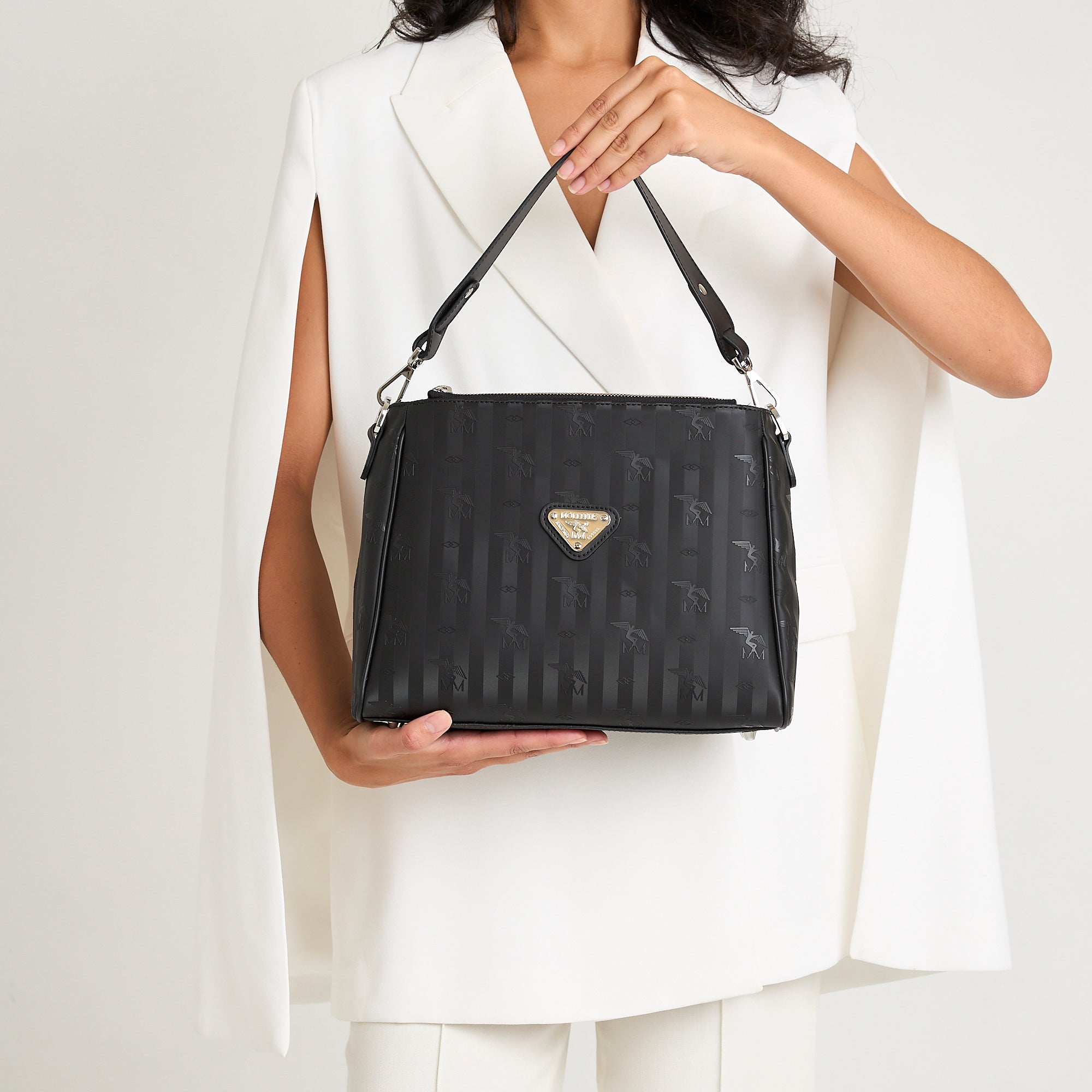 NODS | Schultertasche classic schwarz/silber - ON  BODY