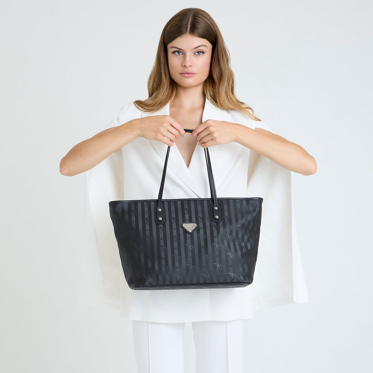 WINTERTHUR | Shopper mit Reissverschluss classic schwarz/silber