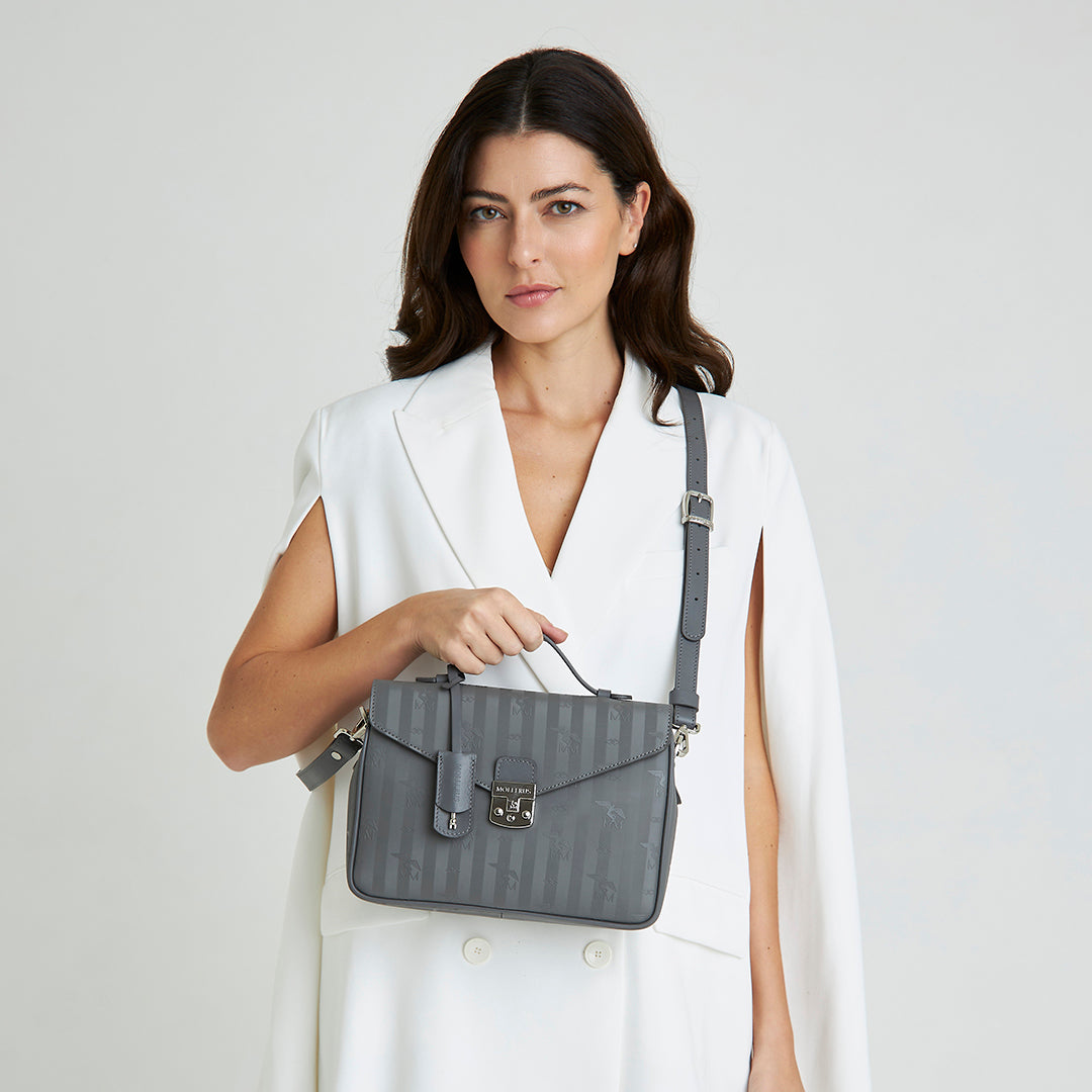 MARLY  | Umhängetasche elephant/silber - FRONTAL