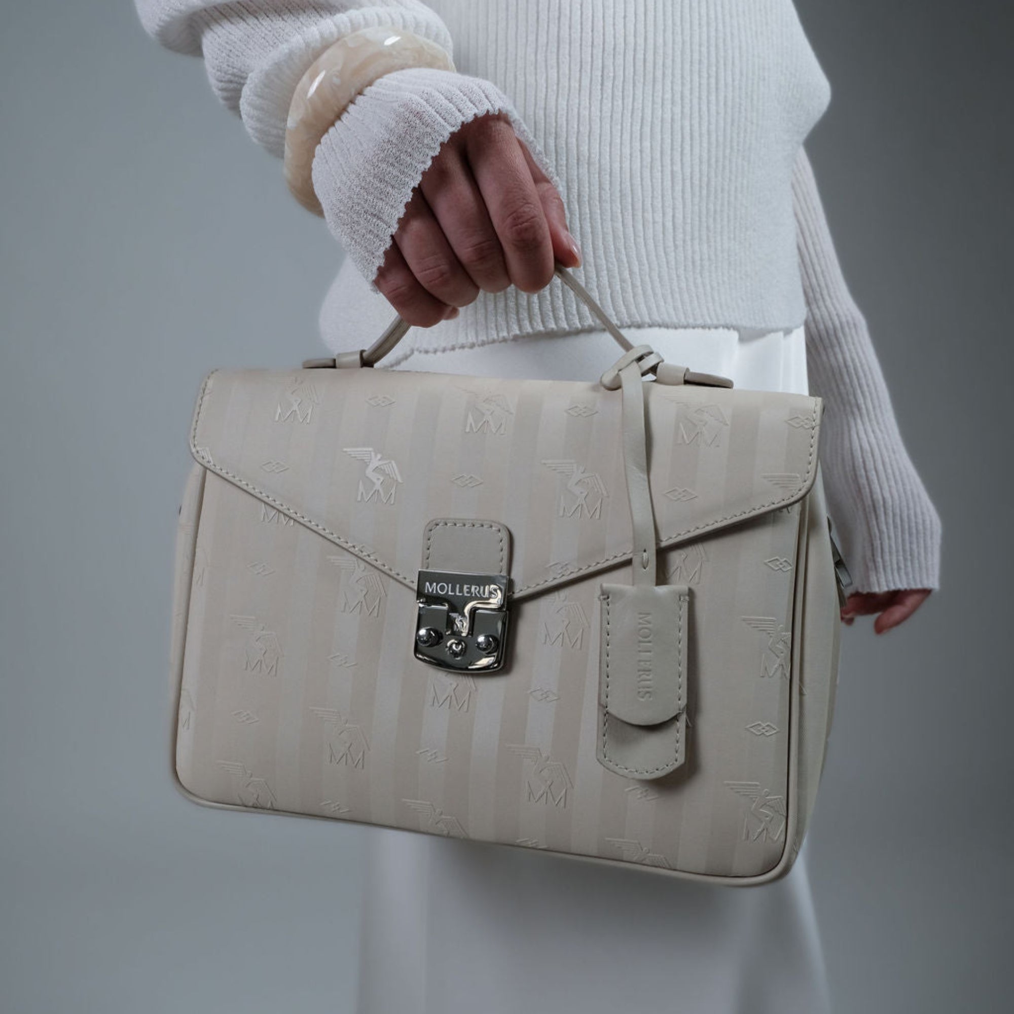MARLY | Sac à bandoulière pearl blanc/argenté