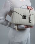 MARLY | Sac à bandoulière pearl blanc/argenté