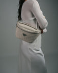 BRIENZ | Sac ceinture perle/argent