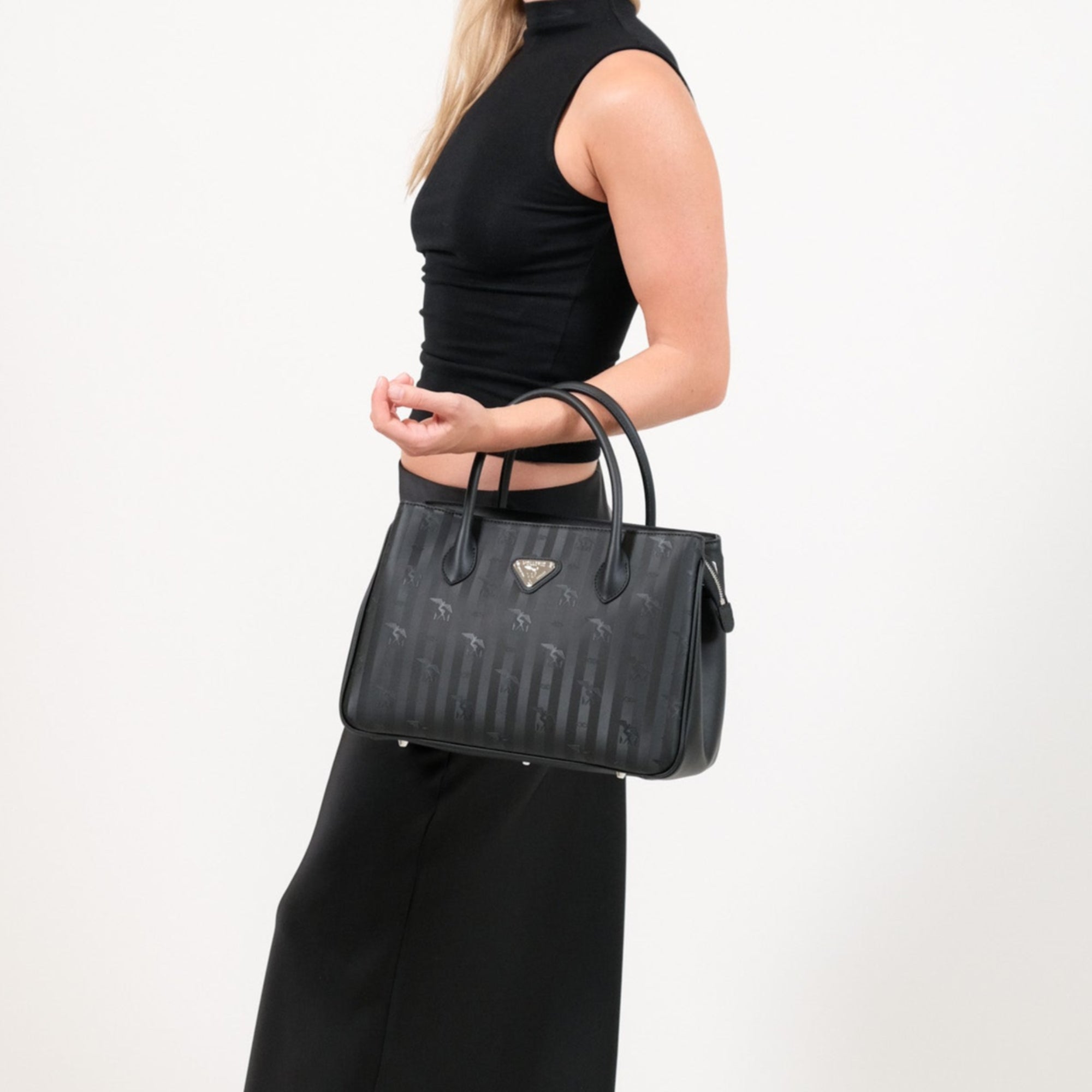 DONAT | Handtasche classic schwarz/silber - ONBODY