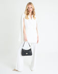 CASTIEL | Schultertasche classic schwarz/silber - full body