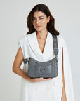 CASTIEL | Schultertasche elephant/silber - ON BODY