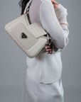 CASTIEL | Sac bandoulière perle/argent