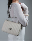 GOLDACH | Sac bandoulière perle/argent