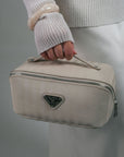 SERVAZ | Trousse de toilette perle/argent