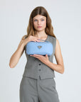 SERVAZ | Necessaire sky blau/silber - ON BODY