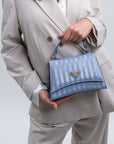 ROMONT | Sac bandoulière métallisé argent/ciel