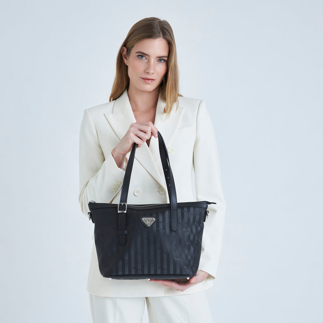 VALLON | Shopper classic schwarz/silber - ON BODY
