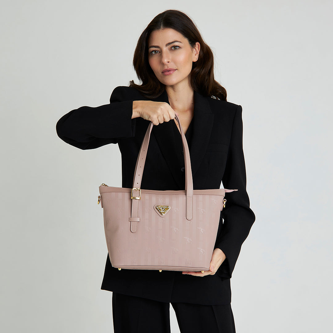 VALLON | Shopper soft rosé/gold - ON BODY