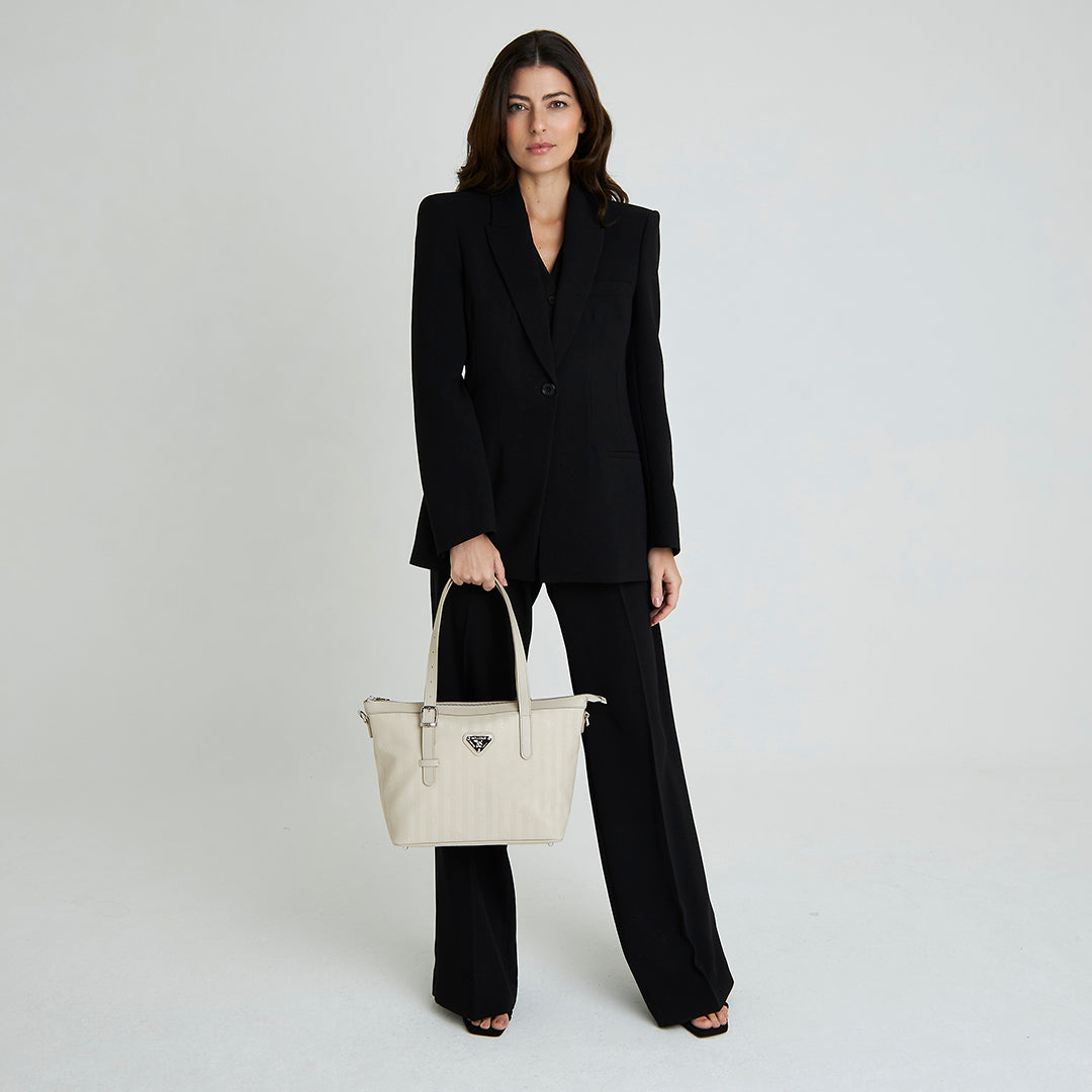 VALLON | Shopper pearl weiss/silber - FULL BODY