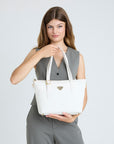 VALLON | Shopper snow weiss/gold - ON BODY