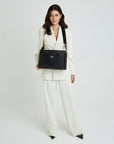 ZERNEZ | Handtasche classic schwarz/silber - full body