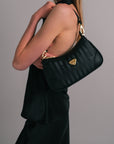 MOIRY | Sac bandoulière classique noir/or