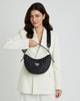 EMMEN | Schultertasche classic schwarz/silber - ON BODY