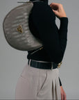 EMMEN | Sac bandoulière taupe/doré