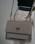 FEY | Sac bandoulière taupe/doré