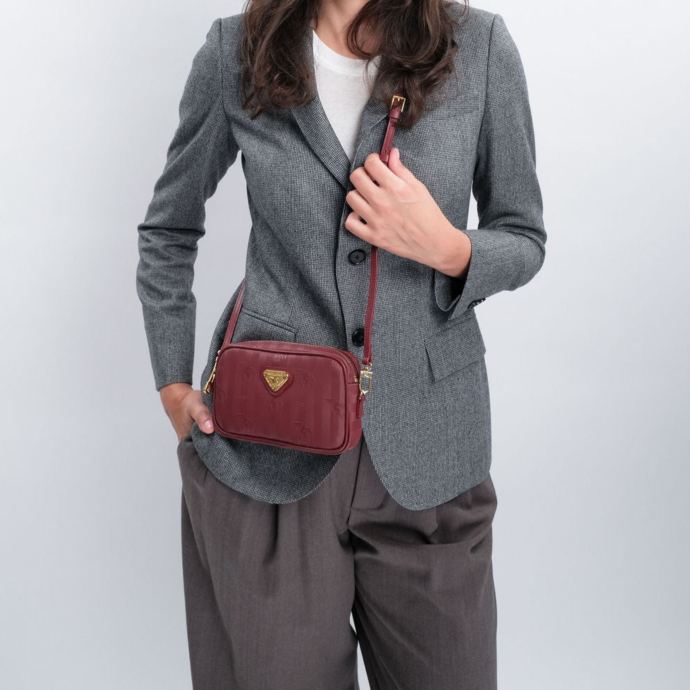 RIVAZ | Shoulder bag antique red/gold