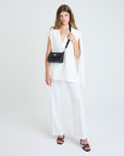 PIZY | Sac bandoulière classique, noir/argent