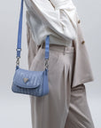 PIZY | Umhängetasche metallic silber/sky - onbody