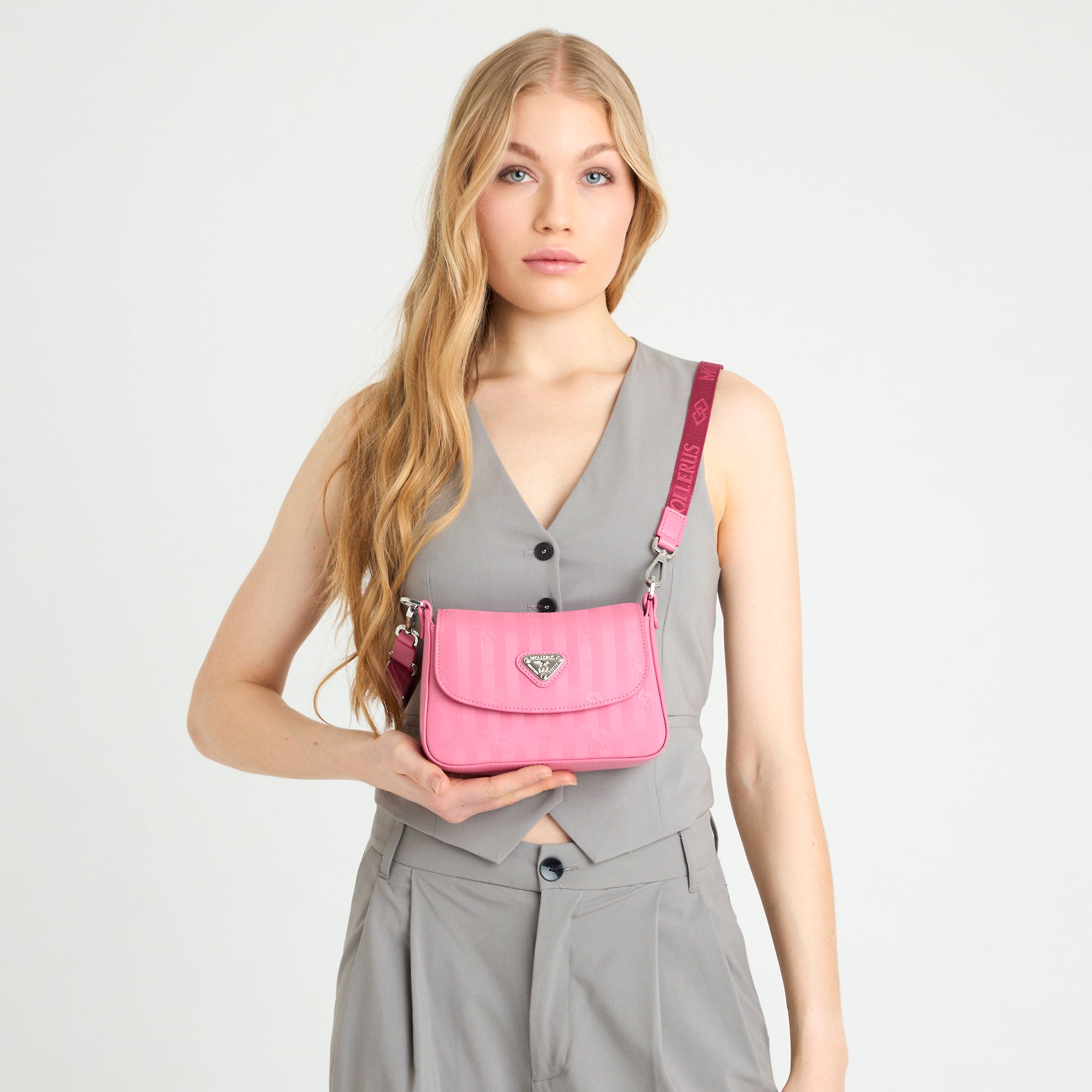 PIZY | Umhängetasche bubble pink/silber - on body