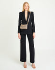 PIZY | Umhängetasche taupe grau/gold - full body