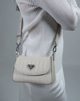 PIZY | Sac bandoulière perle/argent