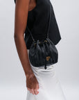 VERBIER | Petit sac pochette, noir/doré 