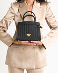 KAISERSTUHL | Handtasche classic schwarz/gold - close up