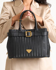 WITTNAU | Handtasche classic schwarz/gold - detail