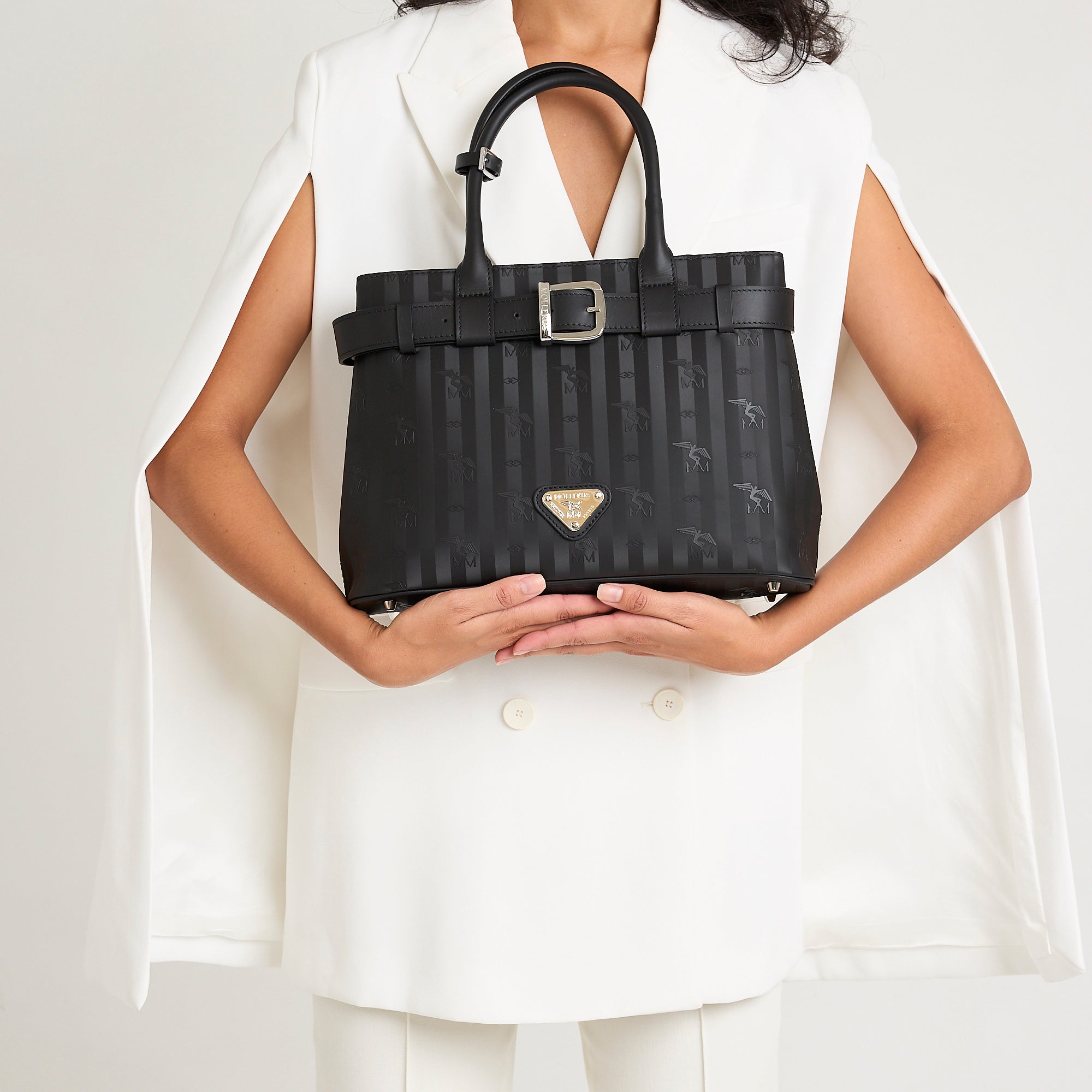 WITTNAU | Handtasche classic schwarz/silber - ON BODY