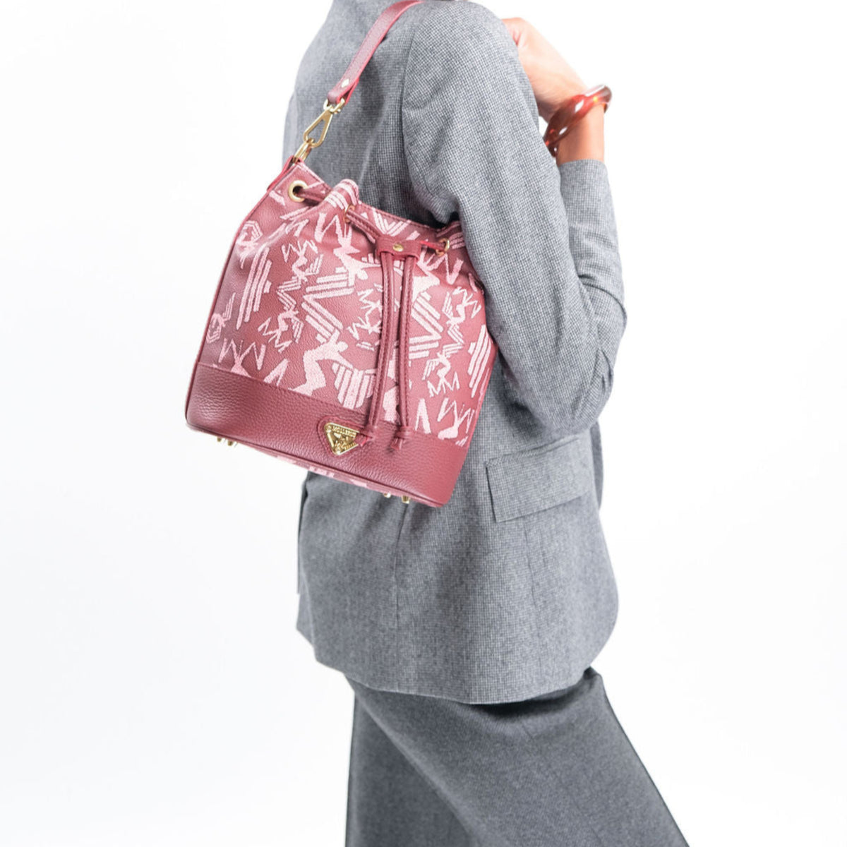 SION | Beuteltasche Maze bubble antik/gold