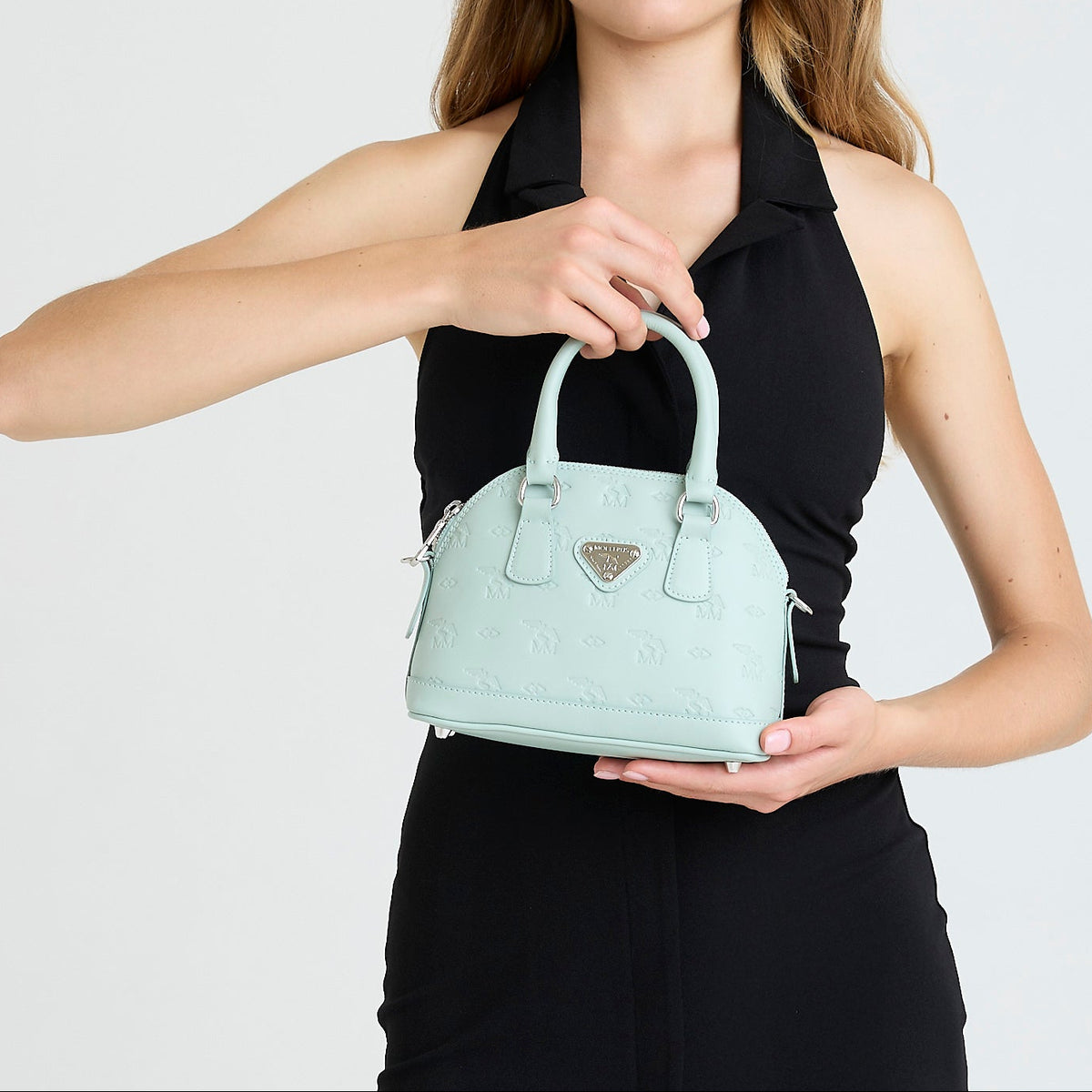 OETWIL | Borsa a tracolla Stampato aquamarine/argento - indossata