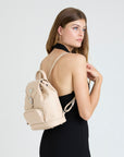 BRUGG | Stampato sac à dos vanille beige/argent