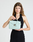 MARLY | Umhängetasche stampato aquamarine/silber - ON BODY