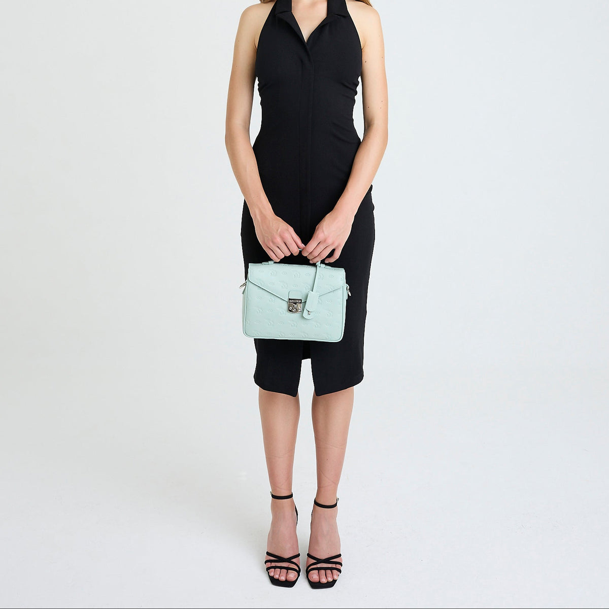 MARLY | Borsa a tracolla stampata aquamarine/argento - FULL BODY