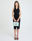MARLY | Umhängetasche stampato aquamarine/silber - FULL BODY