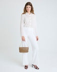 ZELL | Umhängetasche stampato moos braun/gold - FULL BODY