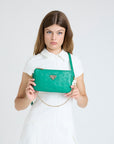 ZELL | Sac bandoulière Stampato vert menthe/or